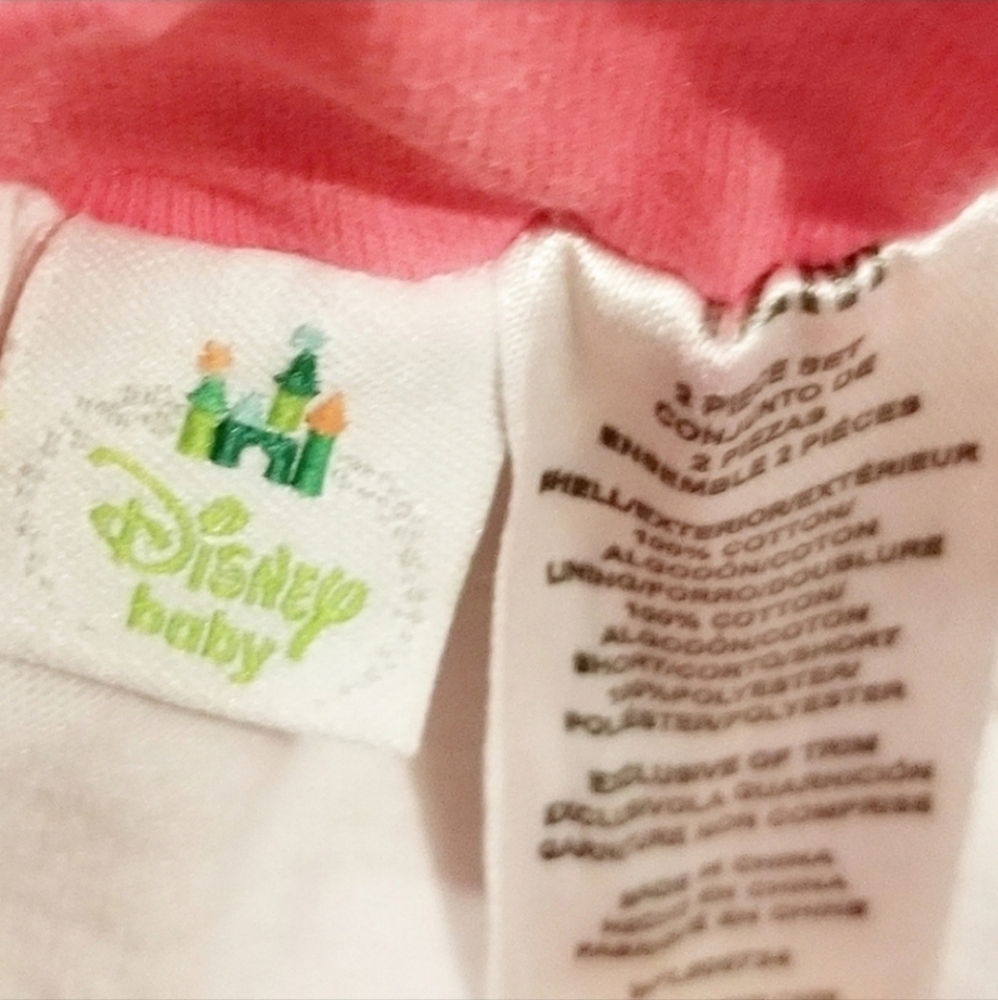 DISNEY BABY EYELET RUFFLE PINK POLKADOT SKORT 12 MOS - Picture 5 of 9